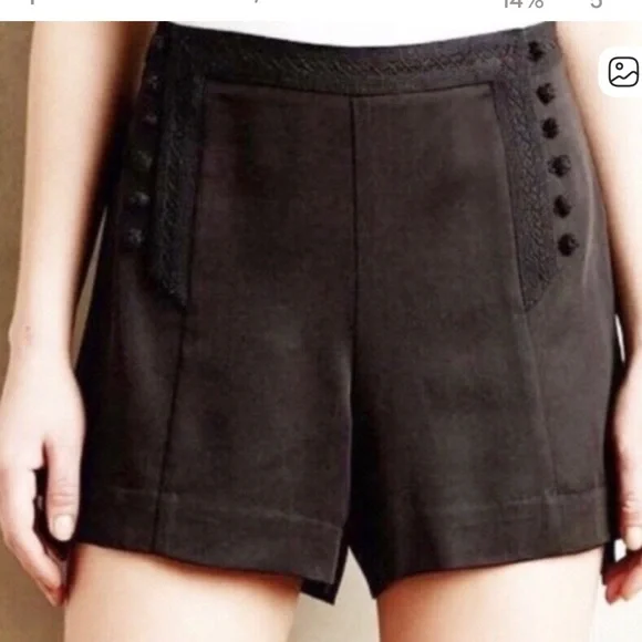 Anthropologie Elevenses Pom Pom Shorts - Picture 1 of 5